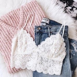 white racerback bralette